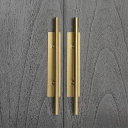 Kredens metalowy cedrowo-szary/złoty, 150x46x86cm