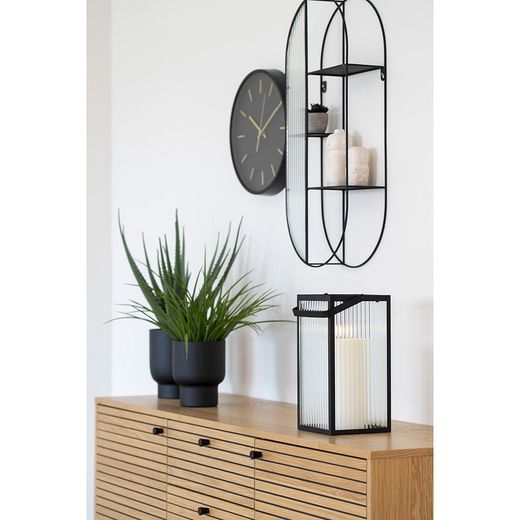 Oak veneer sideboard in natural, 150 x 40 x 74 cm | Kyoto