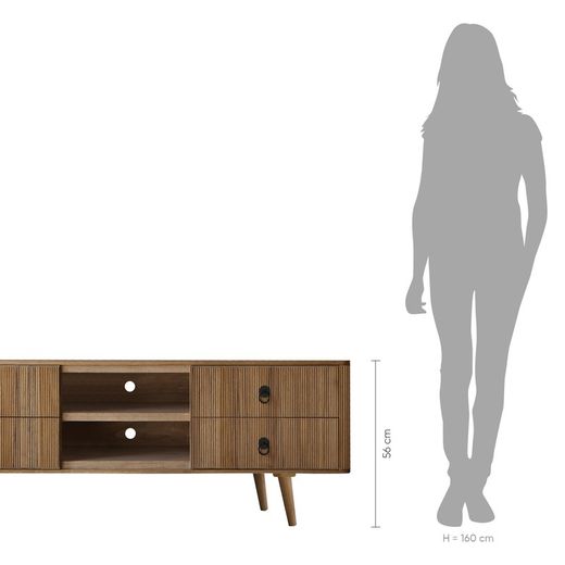 Hall complet en bois de Paulownia, 3 pièces