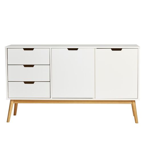 Komplettes Wohnzimmer in Weißkiefernholz, 3-teilig