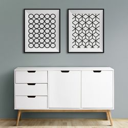 Komplettes Wohnzimmer in Weißkiefernholz, 3-teilig