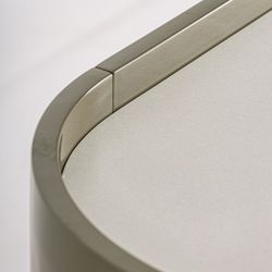 Aparador de madera con detalles cerámicos en verde pastel y blanco, 160 x 45 x 75 cm | Stage