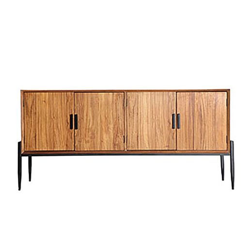 Dressoir van dennenhout in bruin, 180 x 40 x 85 cm | Laurier
