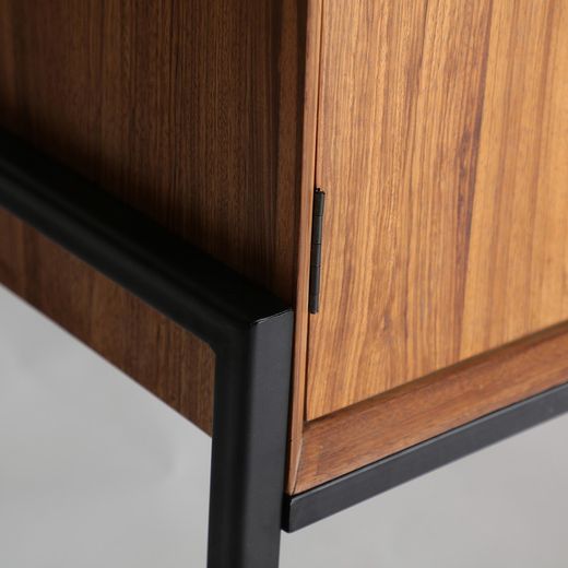 Dressoir van dennenhout in bruin, 180 x 40 x 85 cm | Laurier