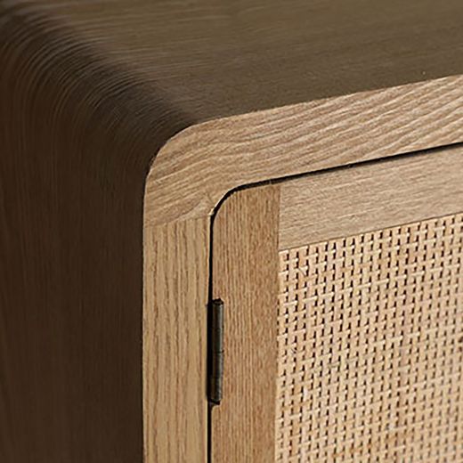 Wooden sideboard made of fir wood in natural, 160 x 40 x 80 cm | Doazit