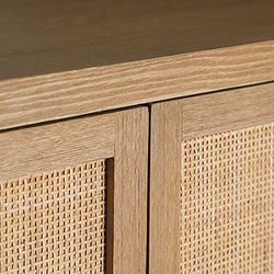 Wooden sideboard made of fir wood in natural, 160 x 40 x 80 cm | Doazit