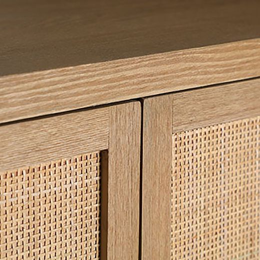 Wooden sideboard made of fir wood in natural, 160 x 40 x 80 cm | Doazit