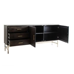 Mango Wood Sideboard Tapir Black/Gold, 200x40x87cm