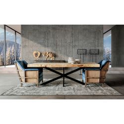 Mango Wood Sideboard Tapir Black/Gold, 200x40x87cm