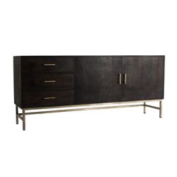 Mango Wood Sideboard Tapir Black/Gold, 200x40x87cm
