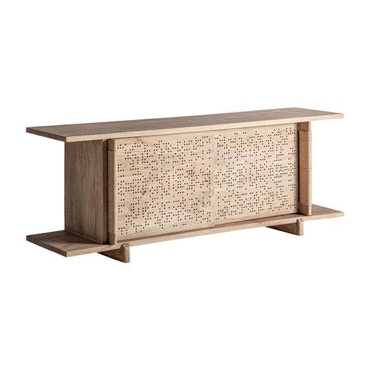 Aparador de madera de mango en marrón claro, 220 x 54 x 73 cm | Jacquard