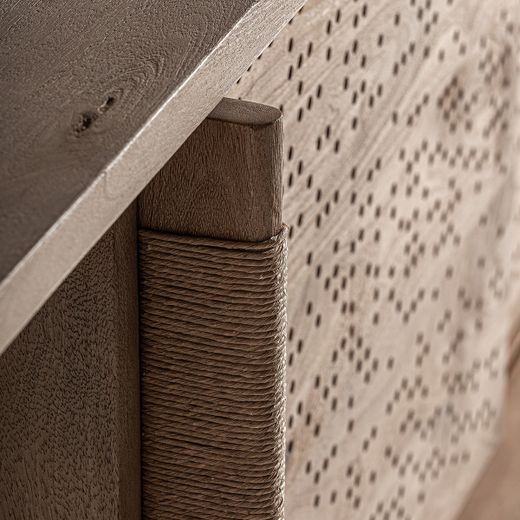 Aparador de madera de mango en marrón claro, 220 x 54 x 73 cm | Jacquard