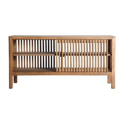 Mango wood sideboard in natural, 121 x 36 x 61 cm | Trevoux