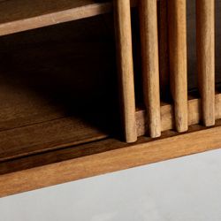 Mango wood sideboard in natural, 121 x 36 x 61 cm | Trevoux