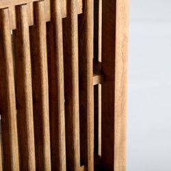 Mango wood sideboard in natural, 121 x 36 x 61 cm | Trevoux