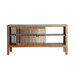 Mango wood sideboard in natural, 121 x 36 x 61 cm | Trevoux