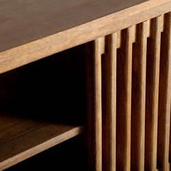 Mango wood sideboard in natural, 121 x 36 x 61 cm | Trevoux