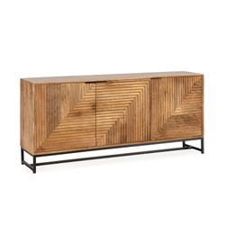 Mangohouten dressoir in naturel, 170 x 40 x 79 cm | Nereïde