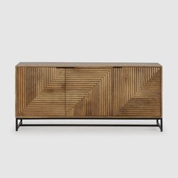 Mangohouten dressoir in naturel, 170 x 40 x 79 cm | Nereïde
