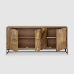 Mangohouten dressoir in naturel, 170 x 40 x 79 cm | Nereïde