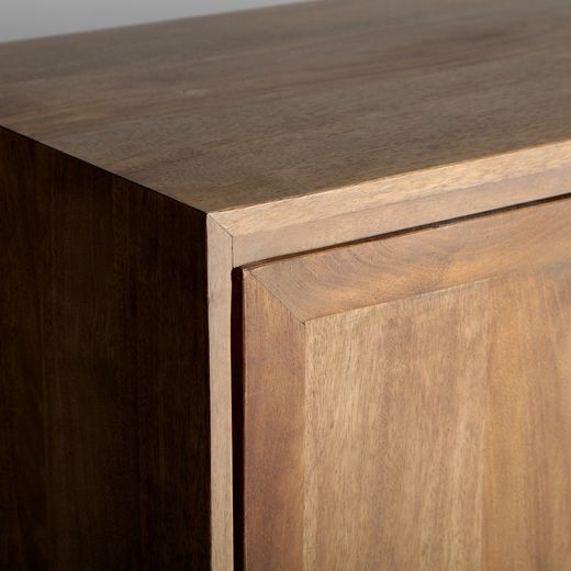 Mango wood sideboard in natural, 170 x 40 x 82 cm | Trevoux