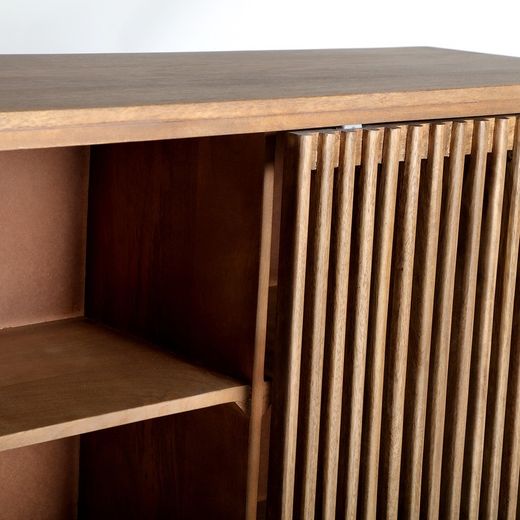 Mango wood sideboard in natural, 170 x 40 x 82 cm | Trevoux