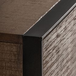 Aparador de madera de mango y metal en marrón y negro, 200 x 44 x 82 cm | Krefeld