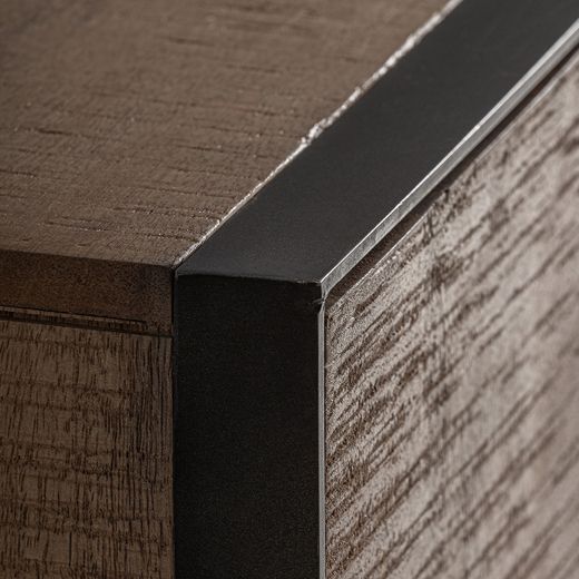 Aparador de madera de mango y metal en marrón y negro, 200 x 44 x 82 cm | Krefeld