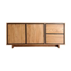 Aparador de madera de mindi en color natural, 170 x 40 x 75 cm | Osby