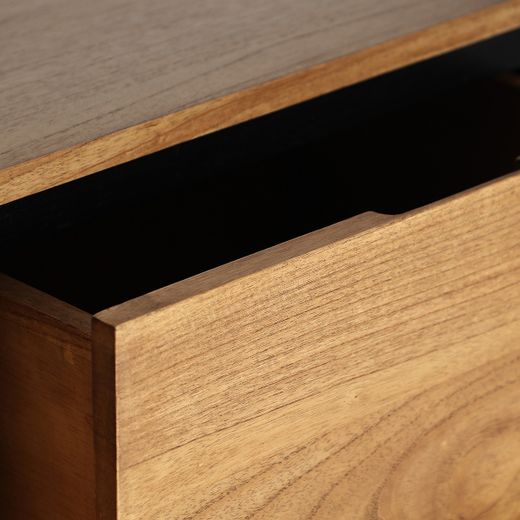 Aparador de madera de mindi en color natural, 170 x 40 x 75 cm | Osby