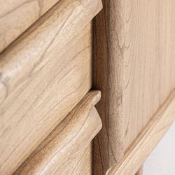 Aparador de madera de mindi en color natural, 180 x 42 x 78 cm | Nyry