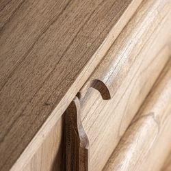 Aparador de madera de mindi en color natural, 180 x 42 x 78 cm | Nyry