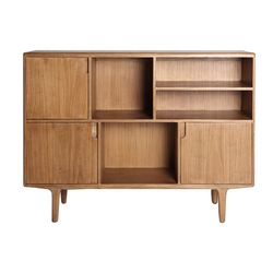 Mindi wood sideboard in natural, 150 x 37 x 110 cm | Slough