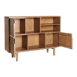 Mindi wood sideboard in natural, 150 x 37 x 110 cm | Slough