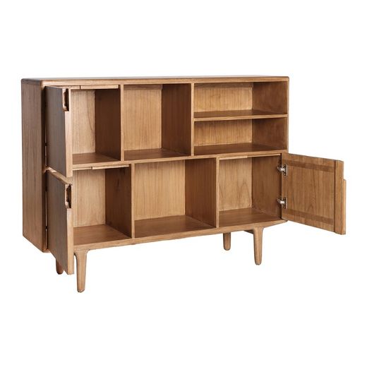 Mindi wood sideboard in natural, 150 x 37 x 110 cm | Slough