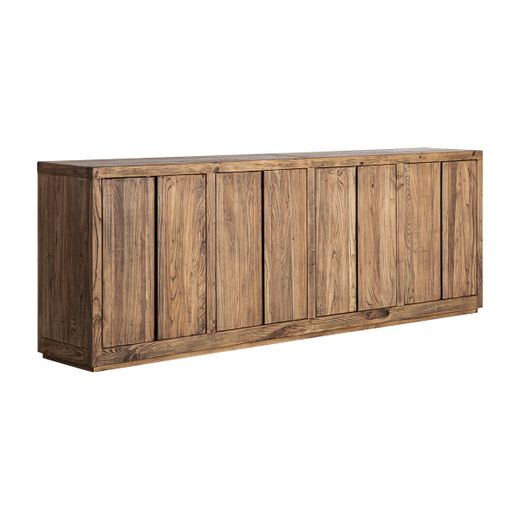 Aparador de madera de olmo en marrón, 280 x 48 x 97 cm | Norvik