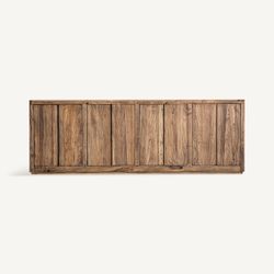 Aparador de madera de olmo en marrón, 280 x 48 x 97 cm | Norvik