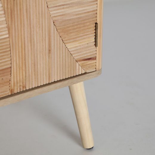 Aparador de madera de paulownia en color natural, 140 x 42 x 75 cm | Nordby
