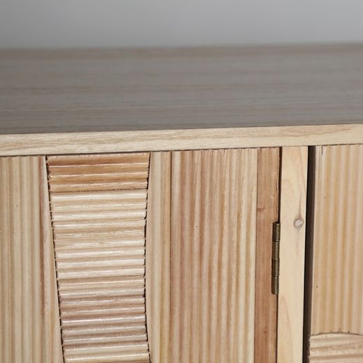 Aparador de madera de paulownia en color natural, 140 x 42 x 75 cm | Nordby