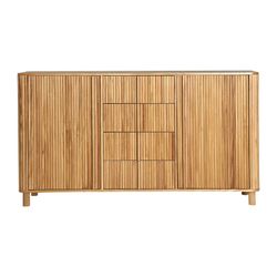 Dressoir van paulowniahout in naturel, 160 x 40 x 90 cm | Skagen