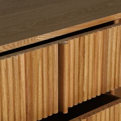 Dressoir van paulowniahout in naturel, 160 x 40 x 90 cm | Skagen