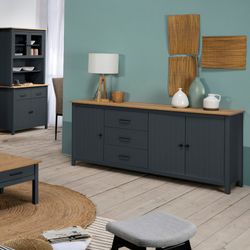 Skänk i blå furu, 190 x 40 x 80 cm | Miranda