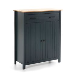 Living room set consisting of a display case and sideboard in blue | Miranda