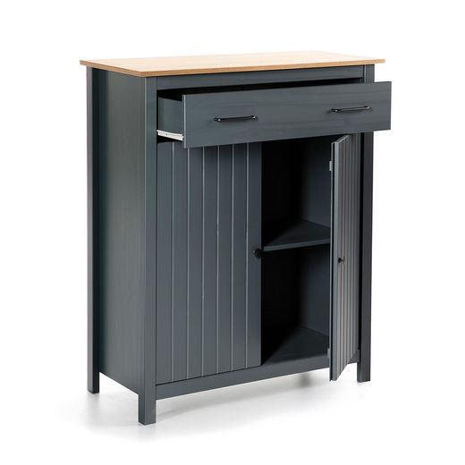 Living room set consisting of a display case and sideboard in blue | Miranda