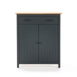 Living room set consisting of a display case and sideboard in blue | Miranda