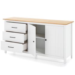 Living room set consisting of a TV stand, a 150 cm sideboard, and a white coffee table | Miranda