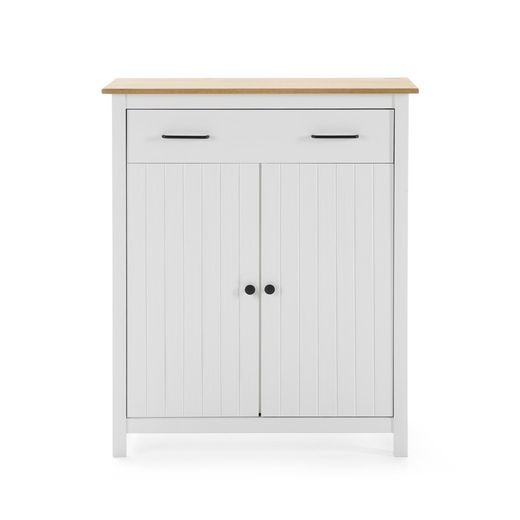 Madia in legno di pino bianco, Miranda 90x40x110 cm — Qechic