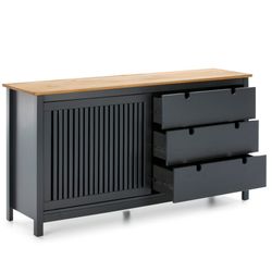 Grijs grenen dressoir, 150 x 40 x 80 cm