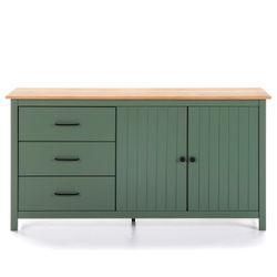 Buffet en bois de pin vert, 150 x 40 x 80 cm | Miranda
