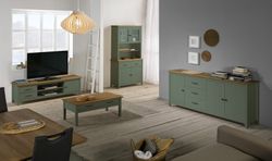 Buffet en bois de pin vert, 190 x 40 x 80 cm | Miranda